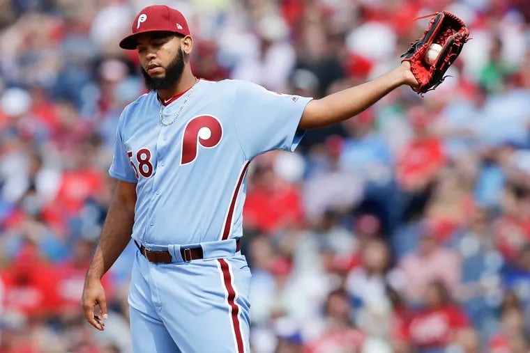 It's been a frustrating season for Phillies reliever Seranthony Dominguez, who has missed the last two months with a strained ligament in his right elbow.