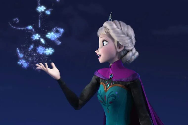 Elsa the Snow Queen is voiced by Idina Menzel in "Frozen."