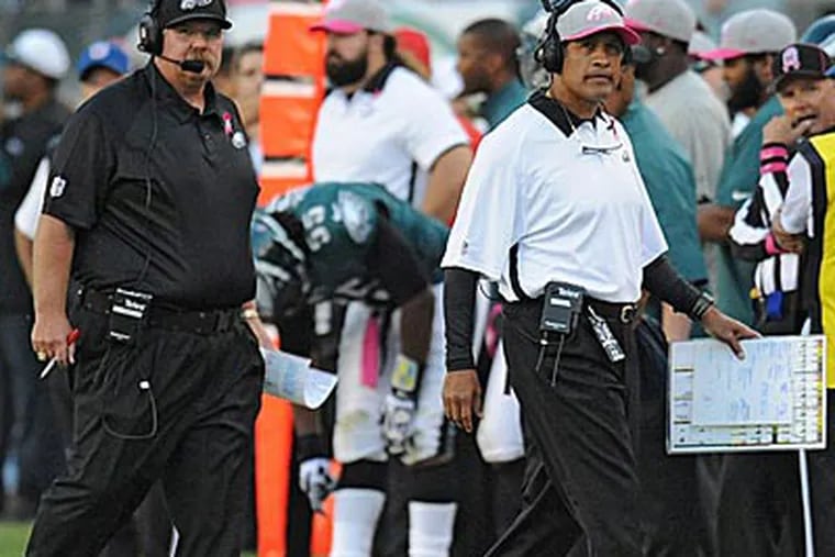 Eagles coach Andy Reid fired defensive coordinator Juan Castillo on Tuesday. (Clem Murray/Staff Photographer)