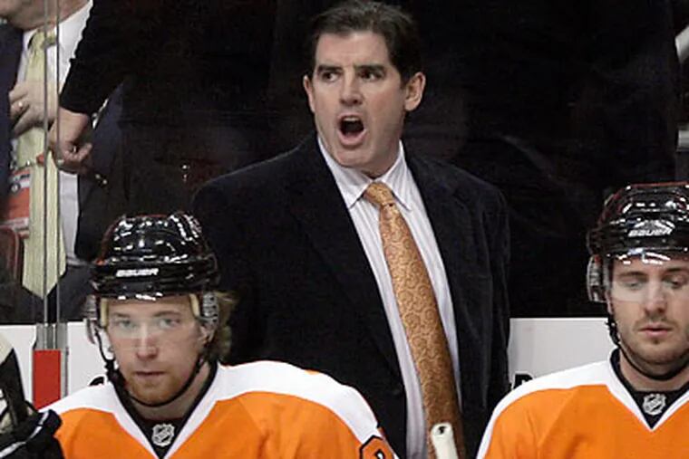 "Everything ratchets up a notch now," Flyers coach Peter Laviolette said. (Yong Kim/Staff file photo)