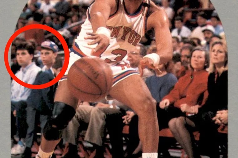 Lyle and Erik Menendez, who were convicted of murdering their wealthy parents in a nationally-televised 1994 trial, appear to be sitting courtside at Madison Square Garden in a Mark Jackson 1990-91 Hoops trading card.