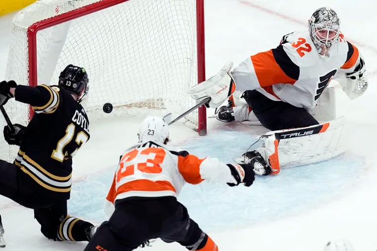 Boston Bruins center Charlie Coyle put two of the six goals the Bruins scored by Felix Sandström.