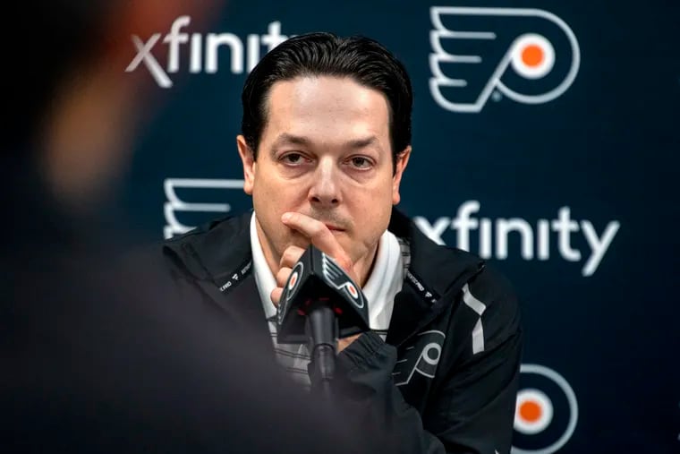 Flyers general manager Danny Brière addressed the media Thursday ahead of next week's NHL draft.