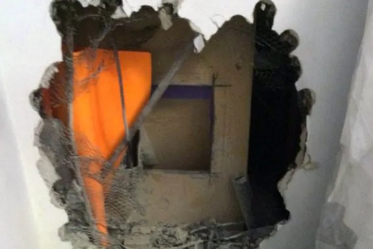 Daring thieves tunneled through two walls to get to the safe inside a Center City jewelry store.
