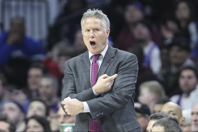 “We’re up and down. We’re young. We make not-wise decisions at times,” Sixers coach Brett Brown says.