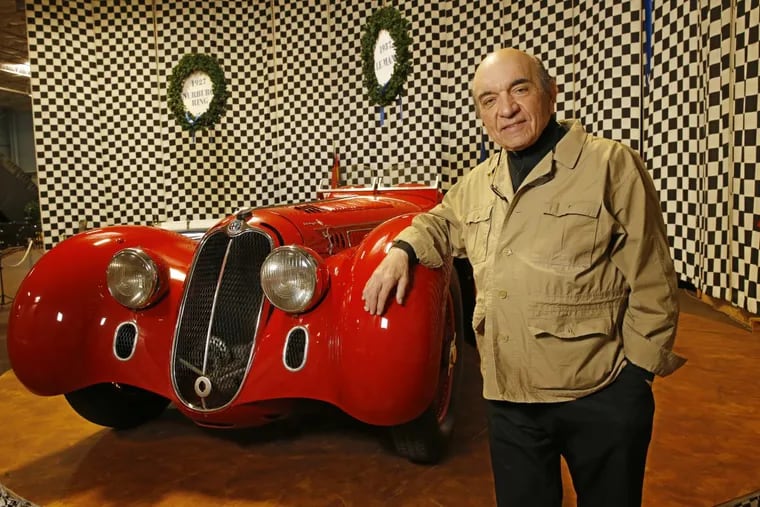 Fred Simeone with a 1938 Alfa Romeo 8C2900B MM, one of many classic cars at the Simeone Foundation Automotive Museum MICHAEL BRYANT / Staff Photographer