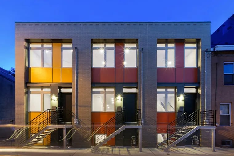 Innova Services, a for-profit developer specializing in affordable housing, built 19 homes in Point Breeze for various income levels, ranging in price from $225,000 to $350,000. Designed by Onion Flats, this group at.1416-20 S. Colorado Street averaged $239,000 per home. Innova was able to keep the prices below market because it acquired the land from the city for a dollar.