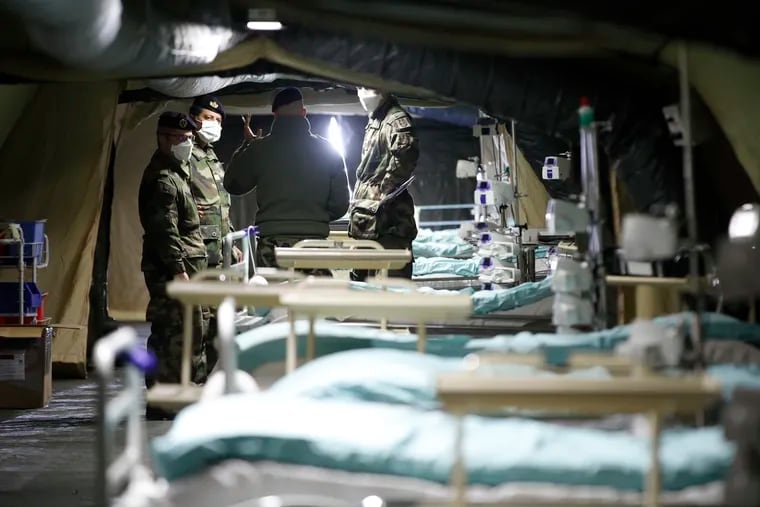 Scenes from European hospitals overwhelmed with patients – this is a military field hospital built in the epicenter of France's outbreak – have U.S. doctors talking about triage protocols.