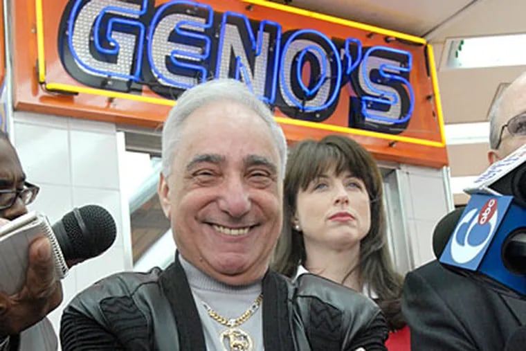 Joseph Vento of Geno’s Steaks, renowned for his peppery pronouncements, is really a soft touch. (MICHAEL S. WIRTZ / Staff Photographer)