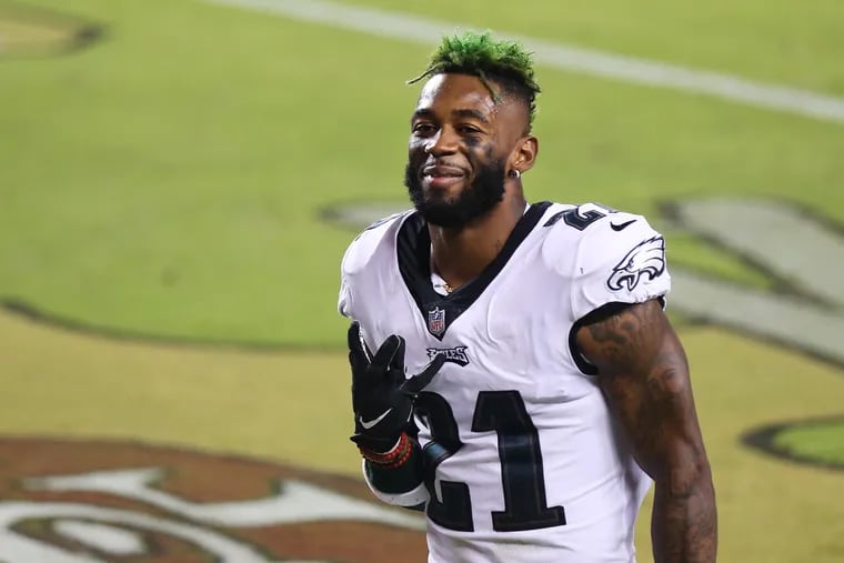 Jalen Mills left the Levi's Stadium field a happy man Sunday night following the Eagles' 25-20 victory over the 49ers.