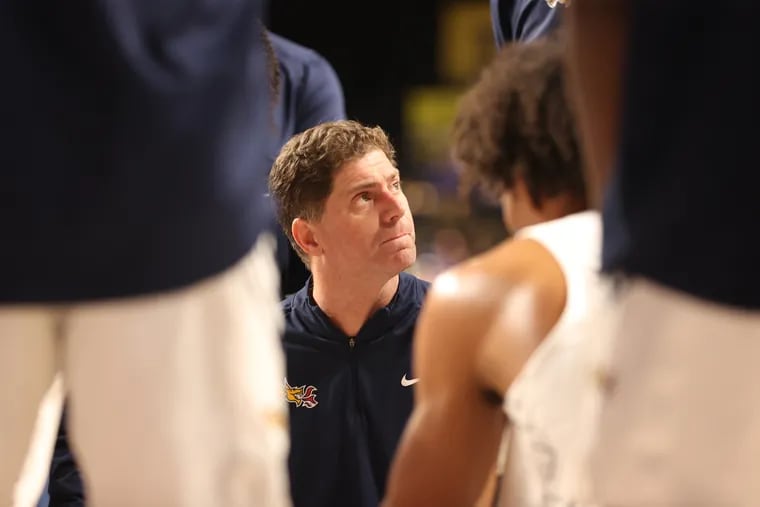 Drexel men's basketball coach Zach Spiker has led this year's Dragons team to a 20-11 overall record in the regular season.
