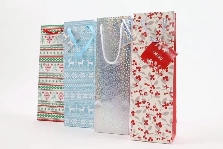 Holiday wine bags from Di Bruno Brothers.