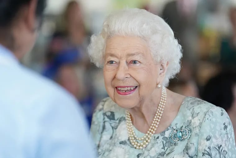Queen Elizabeth II at the opening of a new building at the Thames Hospice in Maidenhead in July.