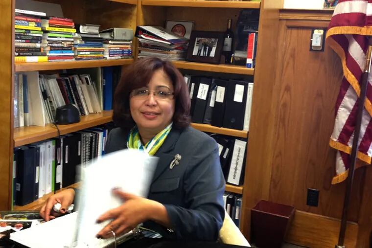 Philadelphia Councilwoman Maria Quinones-Sanchez in her office on Dec. 11, 2013. (CLAUDIA VARGAS/Staff)