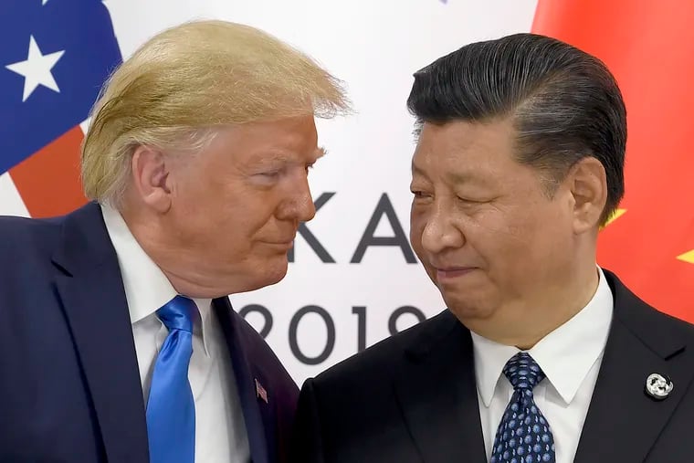 President Donald Trump (left) and Chinese President Xi Jinping during a meeting on the sidelines of the G-20 summit this past June.