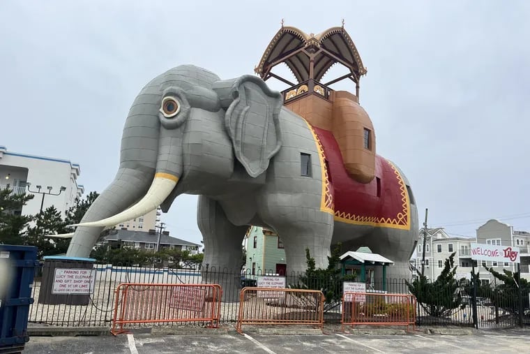 Lucy the Elephant has finally emerged from her scaffolding after a $2 million exterior renovation as seen in this Dec. 15 photo. An official unveiling will be held Dec. 28 at the Margate icon.