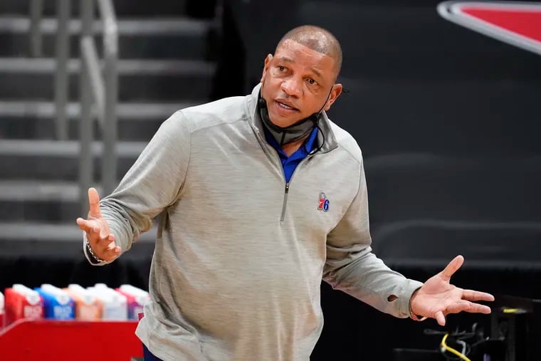 Doc Rivers missed Wednesday's practice because of illness. The team said Rivers' sickness is not COVID related.