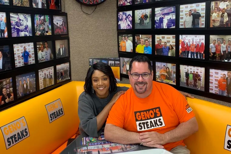 Actress and comedian Tiffany Haddish has lunch at Geno's Steaks in South Philly on Aug. 25, 2019.