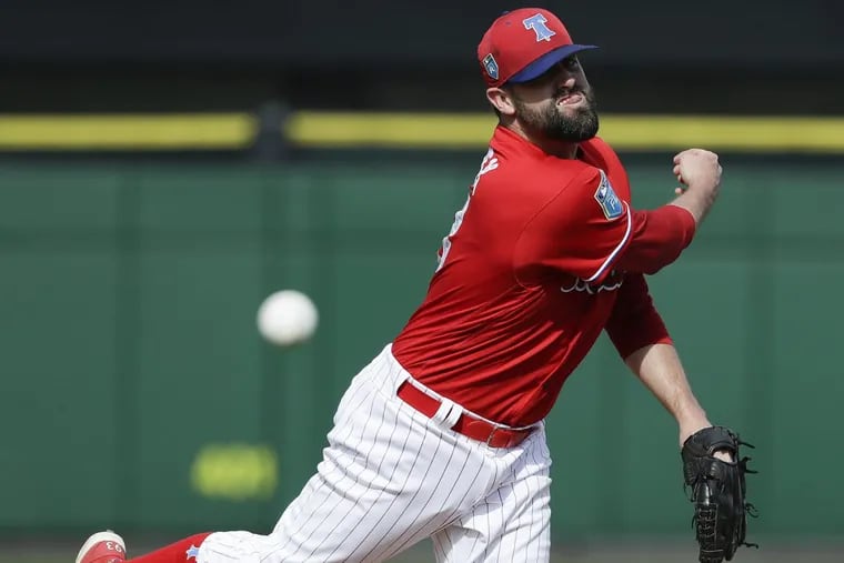 Phillies reliever Pat Neshek thinks handling a bullpen is one of the most difficult jobs for a manager. YONG KIM / Staff Photographer