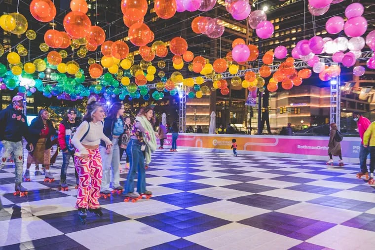 The roller rink in Dilworth Park is open through July 17, 2022.