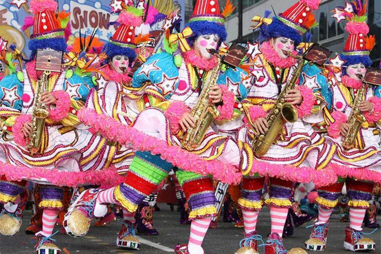 Avalon's &quot;Circus Big Top on Broad&quot; performance during the Mummers Parade of 2013.
