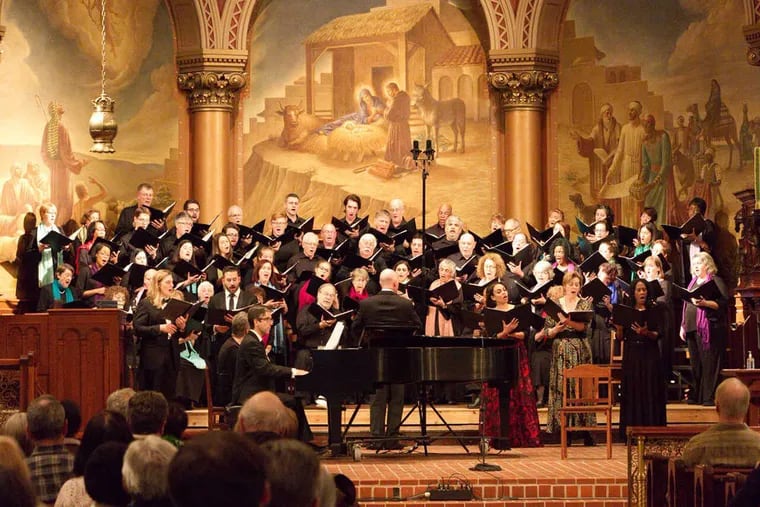 The soloists of LyricFest and Singing City Choir perform “Music in the White House.”