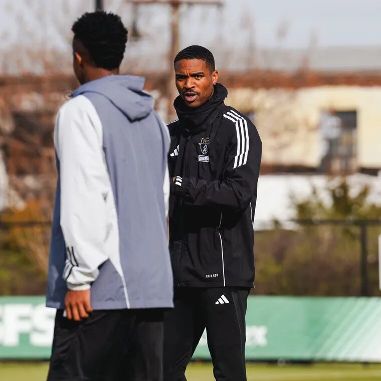 Bradford Jamieson IV (center) was once a big-time Los Angeles Galaxy prospect. Now he's a Union reserve team assistant coach.