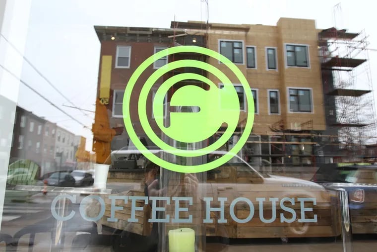 A file photo of the OCF Cafe logo at 2001 Federal Street, across the street from new OCF construction in 2021.