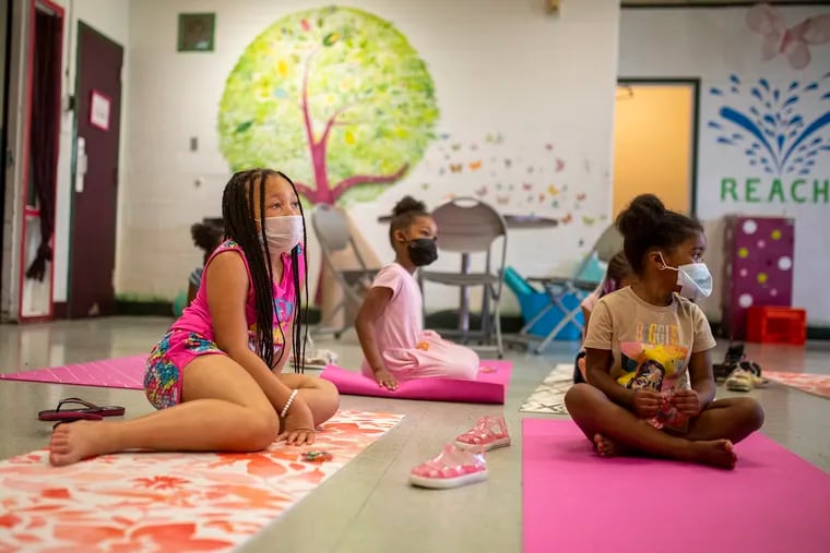 Sasha Richardson, 8, of Elkins Park in Philadelphia, sits in class during summer camp last year.