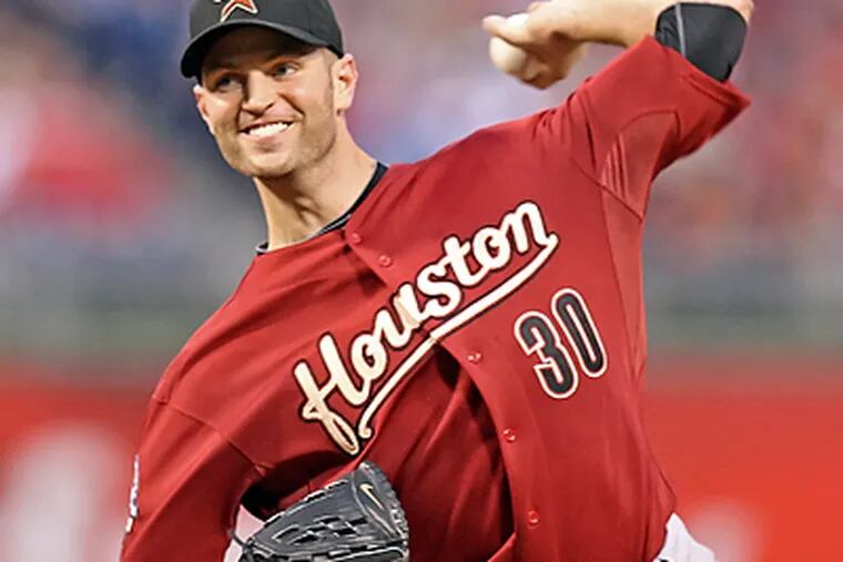 J.A. Happ was traded to the Astros in the Roy Oswalt deal. (Steven M. Falk / Staff Photographer)