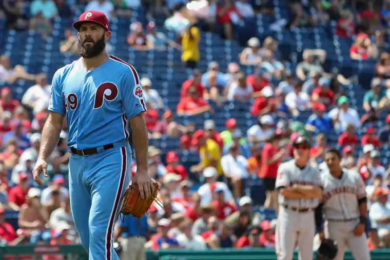 Jake Arrieta has a 5.34 ERA in the seven starts since revealing the bone spur in his right elbow.