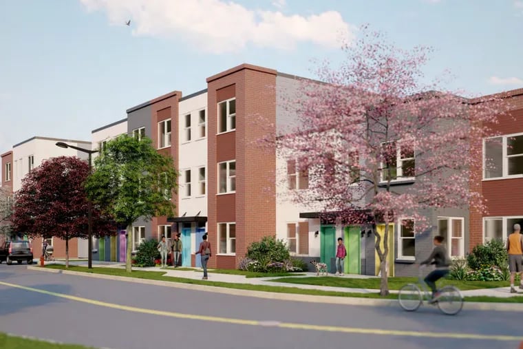 Located to the south of historic Bartram's Village and Bartram's Gardens park, this new townhouse development will be the first phase of the redevelopment of the larger housing complex.