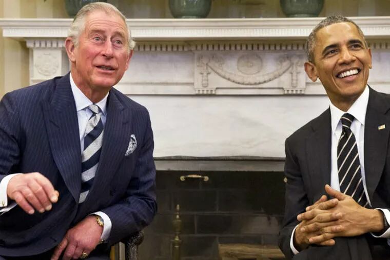 Americans like the royal family &quot;much better than they like their own politicians,&quot; President Obama told Prince Charles at the White House on the third day of the prince's Washington visit.