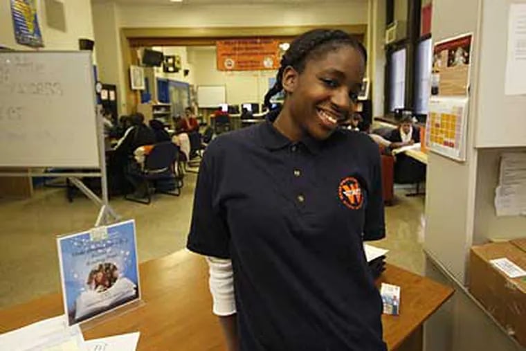 West Philly High junior Sadea Canty has been forced to help plan a fashion show to raise funds to buy books for the school's students. (Rachel Playe/Staff Photographer)