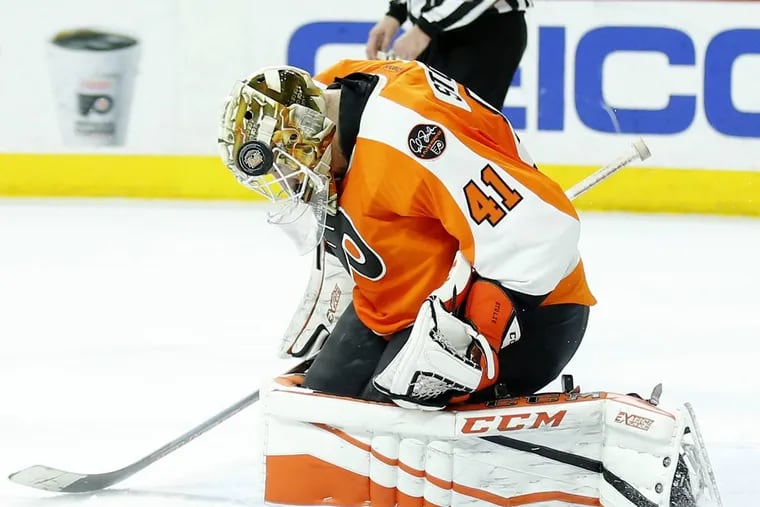 Goalie Anthony Stolarz will be sidelined “months, not weeks,” according to general manager Ron Hextall.