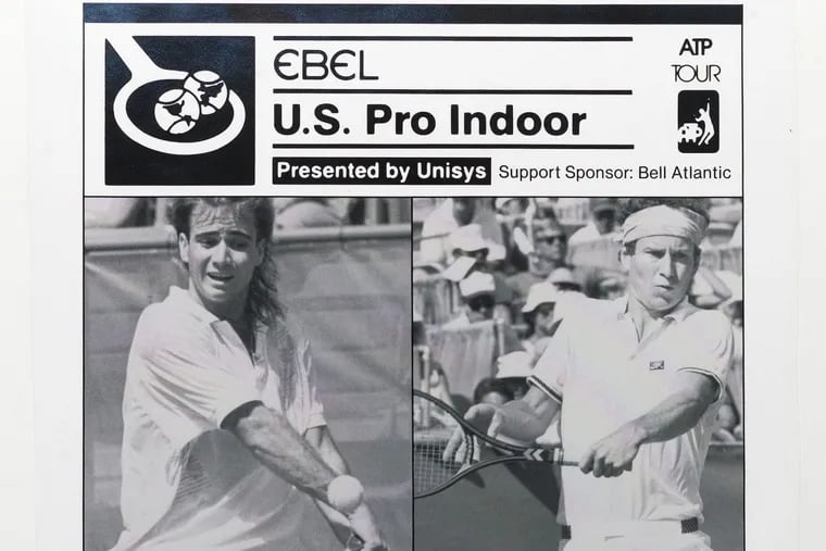 The U.S. Pro Indoor tennis tournament poster from 1990.