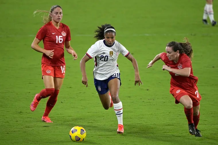 Margaret Purce (20) is likely to be a big player on this U.S. squad as a forward.
