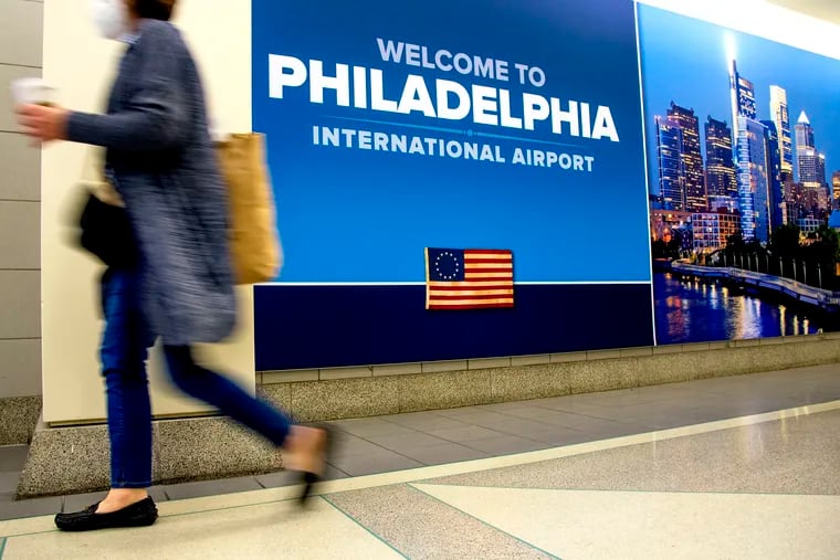 Philadelphia International Airport on March 22, 2021, as PHL and its biggest carrier, American Airlines, receive new stimulus funding, one year into the pandemic.