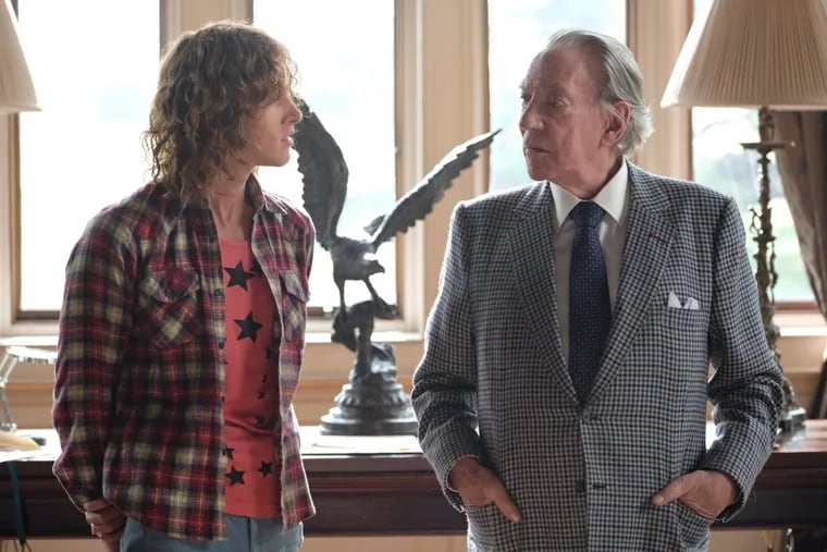 Harris Dickinson (left) as John Paul Getty III and Donald Sutherland as John Paul Getty in a scene from Sunday’s premiere of “Trust,” a new FX anthology series about the Getty family and its fortunes whose first season focuses on the younger Getty’s 1973 kidnapping
