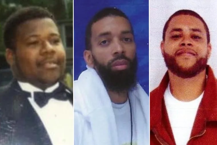 From left, Samuel Grasty, Derrick Chappell and Morton Johnson. The men were granted new trials in the murder of Henrietta Nickens, 70, of Chester in 1997.