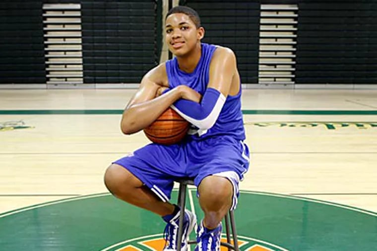 Karl Towns Jr. is a 6-foot-10 eighth grader from Piscataway, N.J. (Laurence Kesterson/Staff Photographer)