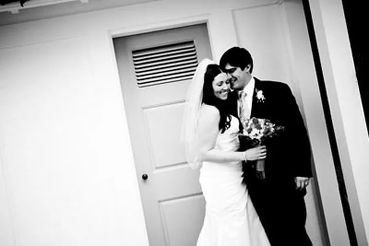 Kate Stampler and Brian Minarcik were married October 4, 2008 in Wrightstown, Pa.  (Karina Dafeamekpor / DFP Studio)