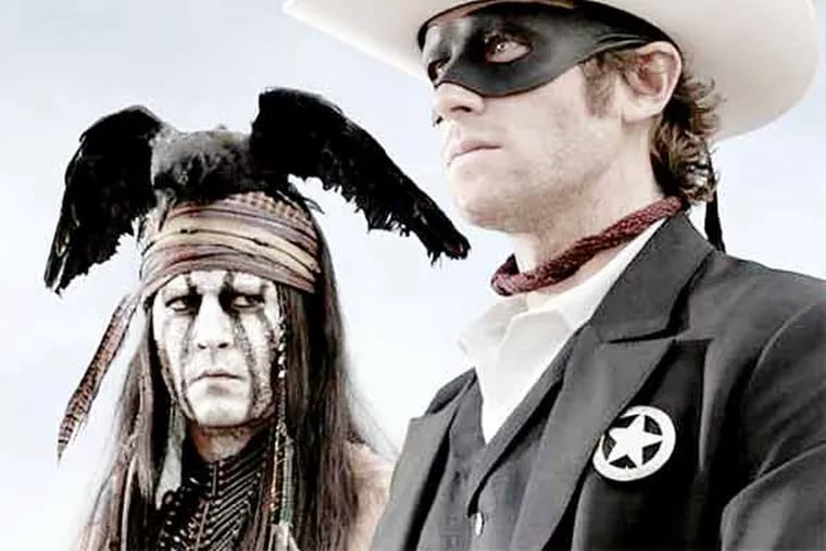 Johnny Depp (Tonto) and Armie Hammer in new "Lone Ranger."