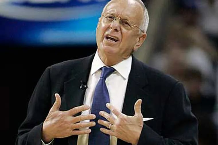 Larry Brown has denied all rumors of a return to the Sixers next season. (AP Photo/Nell Redmond)