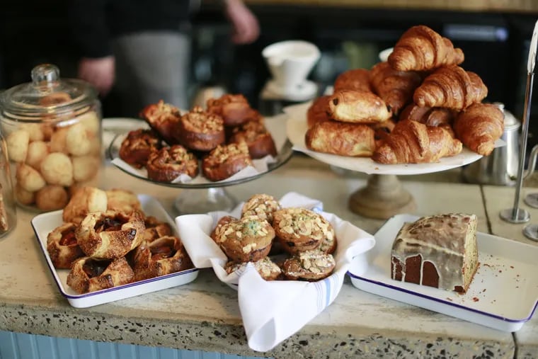 A montage of breakfast pastries at the Hungry Pigeon from back in 2016.