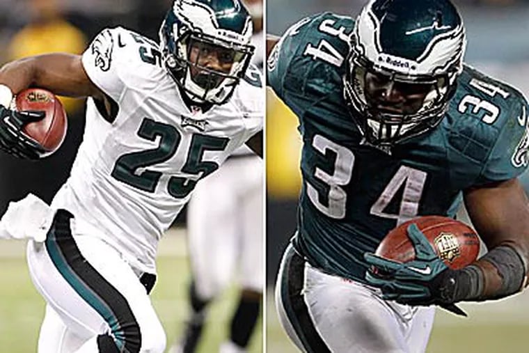 Running backs LeSean McCoy and Bryce Brown could be a dynamic duo next season for the Eagles. (Staff file photos)