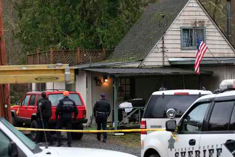 House where two Pierce County, Wash., deputies were shot on Monday.
