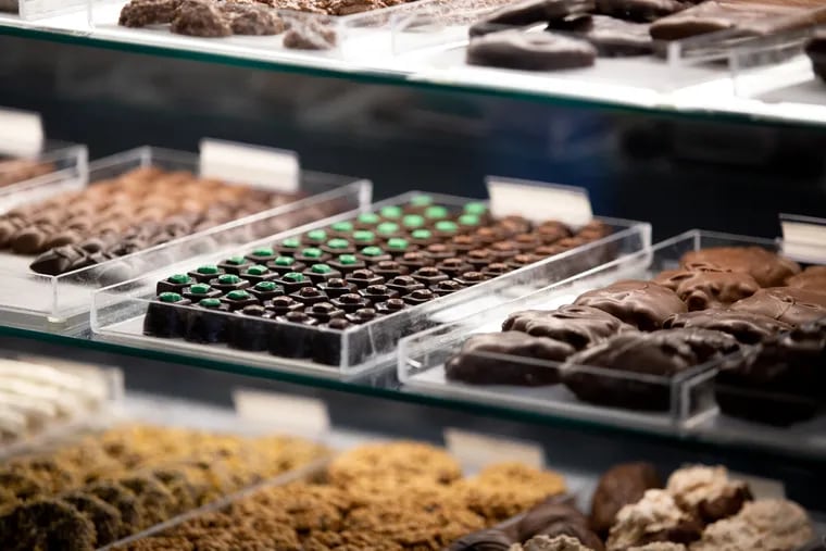 Chocolate and mint truffles from Asher's Chocolates is on display at The Philadelphia National Candy Gift and Gourmet Show at the Greater Philadelphia Expo Center in Oaks in January.