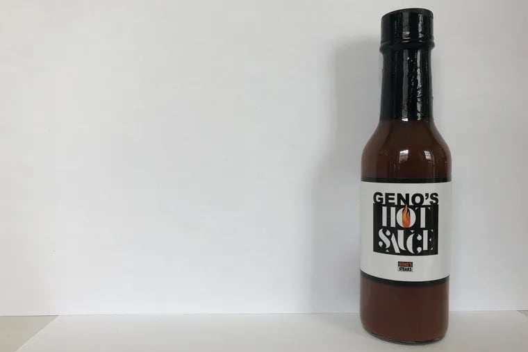 Bottles of Geno's Hot Sauce are now for sale at the counter.