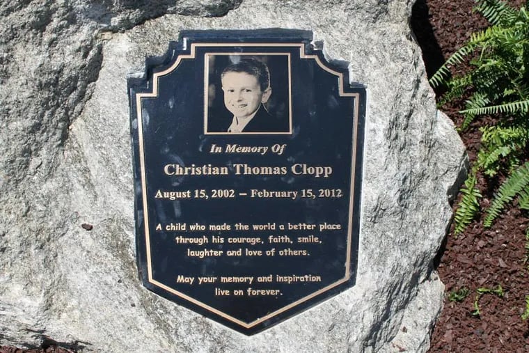 Memorial for Christian Clopp.